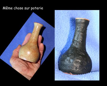 DECORATION EN pâte Fimo POUR POTERIE